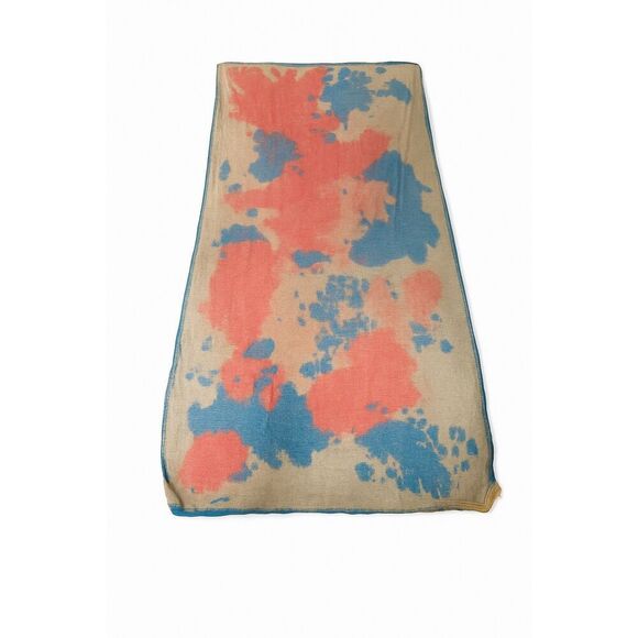 Large Abstract Print Scarf | Colorful Shimmer Wrap - Picture 5 of 5